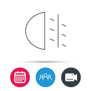 Sis ışıkları simgesi. Araba ışın işareti.