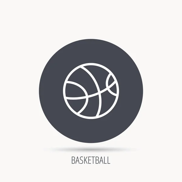 Icono del baloncesto. Señal de pelota deportiva . — Vector de stock