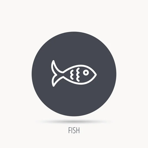 Icono de pescado. Signo de mariscos. Símbolo de comida vegetariana . — Archivo Imágenes Vectoriales