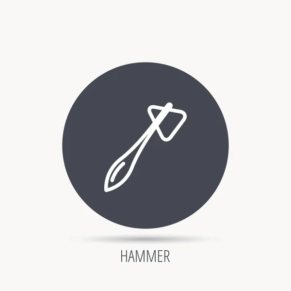 Reflex hammare ikon. Läkare medicinsk utrustning. — Stock vektor