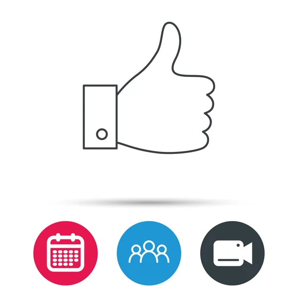 Thumb up like icon. Super cool vote sign. — Stock Vector