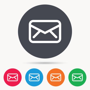 Zarf simgesi. İleti işaret gönder.