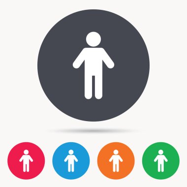 Adam simgesi. Erkek insan işareti.