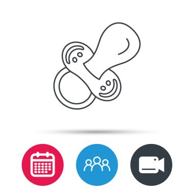 Emzik simgesi. Meme ucu veya dummy işareti.