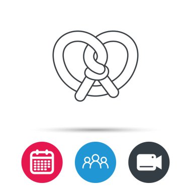 Tuzlu kraker simgesi. Unlu gıda işareti.