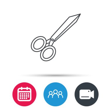 Terzi makas simgesi. Kuaförlük işareti.