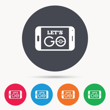Smartphone oyun simgesi. Sembol gitmek.