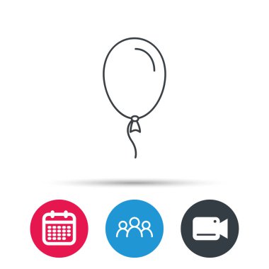 Balon simgesi. Parti dekorasyon işareti.