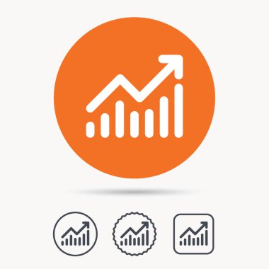 Grafik simgesi. İş analizi işareti grafik.