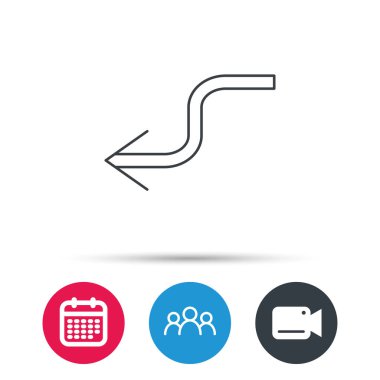 Ok arka simgesi. Önceki işaret.