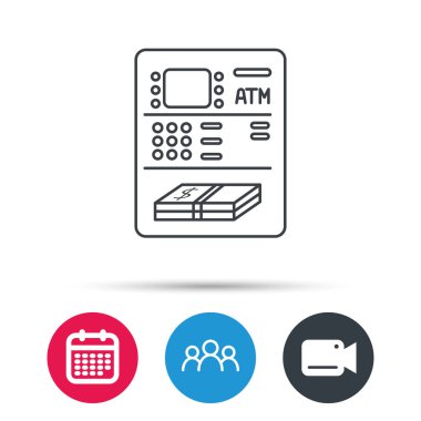 ATM simgesi. Otomatik Para Çekme işareti.