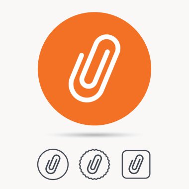 Ek simgesini. Ataş işareti.