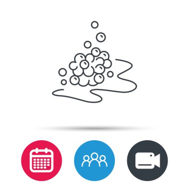 Kabarcıklar simgesi. İşareti banyo için köpük.