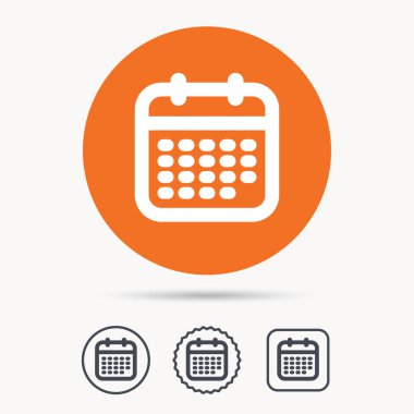 Takvim simgesini. Olaylar uyarı mektubu işareti.