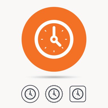 Saat simgesi. Makineyle ilgili seyretmek işareti.