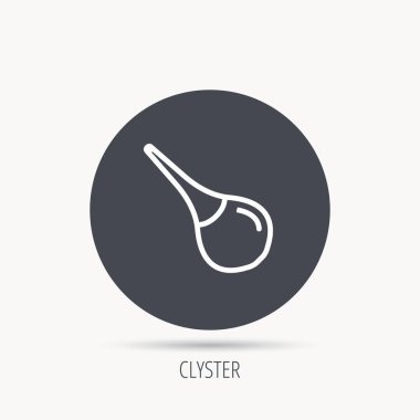 Tıbbi lavman simgesi. Lavman işareti.