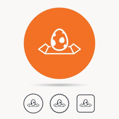 Dinozor yumurta simgesi. Konumu harita işareti.