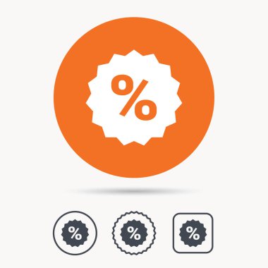 Simge indirim. Satış teklifi yıldız işareti.