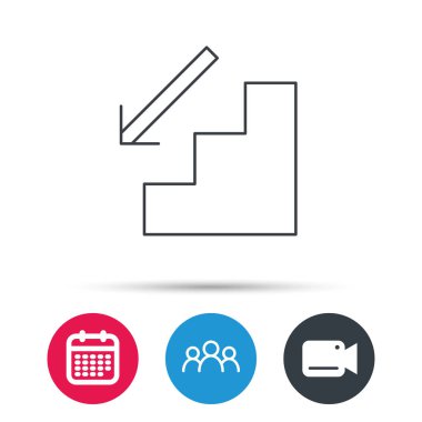 Alt katta simgesi. Yön ok işareti.