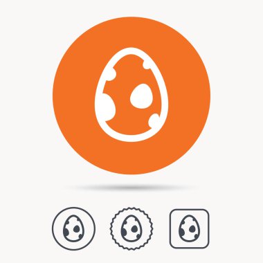 Dinozor yumurta simgesi. Doğum sembolü işareti.