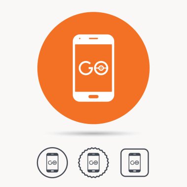 Smartphone oyun simgesi. Sembol gitmek.