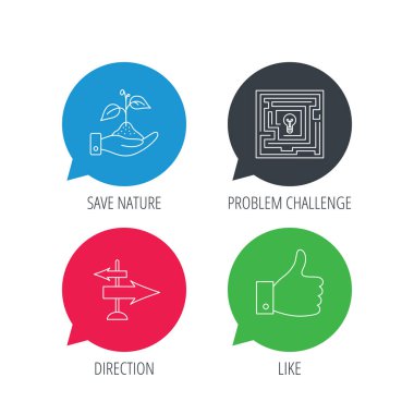 Doğa, başparmak ve yönünü simgeler tasarruf.