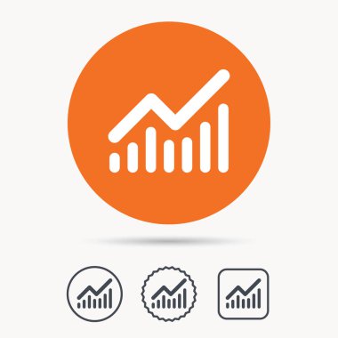 Grafik simgesi. İş analizi işareti grafik.