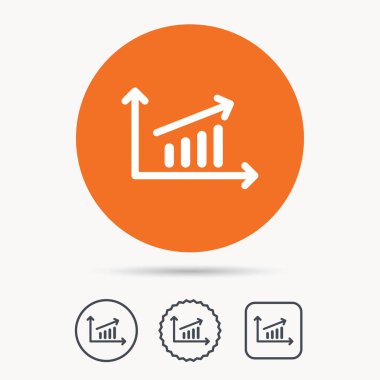 Grafik simgesi. İş analizi işareti grafik.