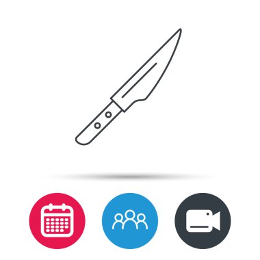 Mutfak bıçak simgesi. Şef aracı işareti.