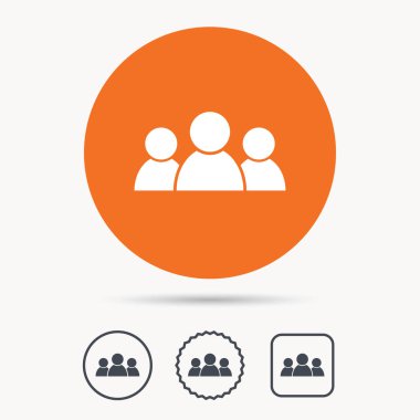 İnsanlar simgesi. Grup insanlar işareti.