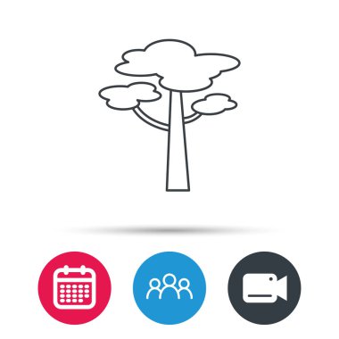 Çam ağacı simgesi. Orman ahşap işareti.