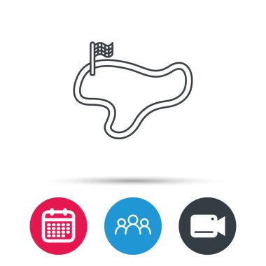 Parça veya tur simge yarış. Bayrak işareti bitirmek.