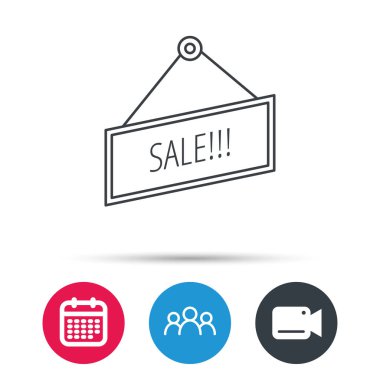 Satılık simgesi. Reklam banner etiket işareti.