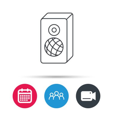 Ses simgesi. Müzik hoparlör işareti.