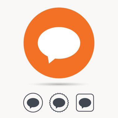 Konuşma balonu simgesinin. Sohbet işareti.