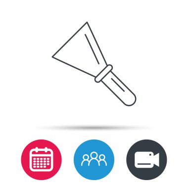 Spatula simgesi. Onarım aracı işareti bitirme.