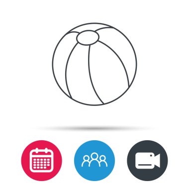 Yüzme top simgesi. Beach oyuncak işareti.