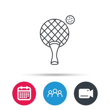 Masa Tenisi simgesi. Ping pong işareti.