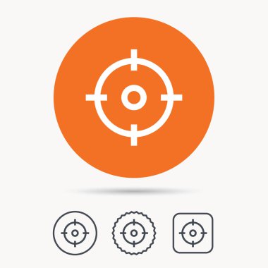 Hedef simgesi. Crosshair amaç işareti.