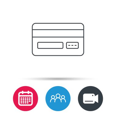 Kredi kartı simgesi. İşareti alışveriş.