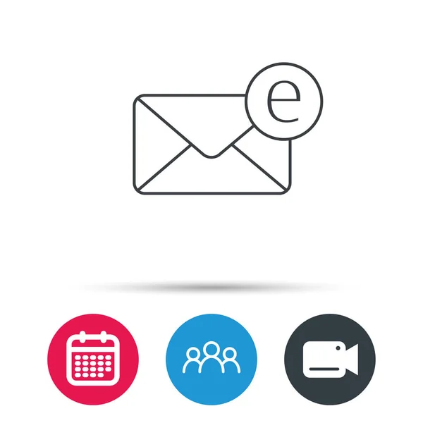 E-post kuvertikonen. E-postmeddelande tecken. — Stock vektor