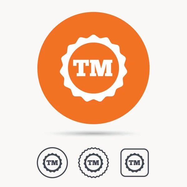Registered TM trademark icon. Intellectual work. — Stock Vector