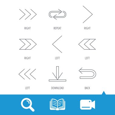 Oklar simgeler. Download, lineer işaretler tekrar.