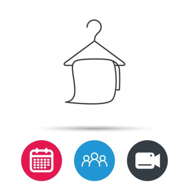 Banyo Havlu simgesi. Temizlik hizmeti işareti.