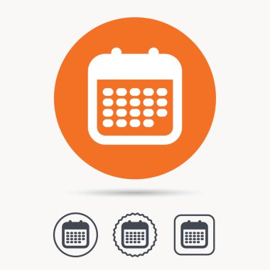 Takvim simgesini. Olaylar uyarı mektubu işareti.