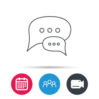 Sohbet simgesi. Yorum mesaj işareti.