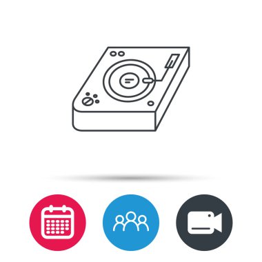 Club Müzik simgesi. DJ parça karıştırıcı üye.
