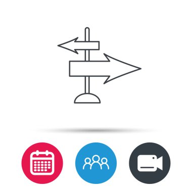 Yön okları simge. Hedef yol işareti.