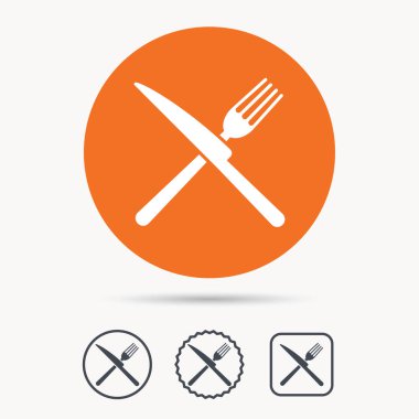 Çatal ve bıçak simgeler. Çatal bıçak takımı işareti.