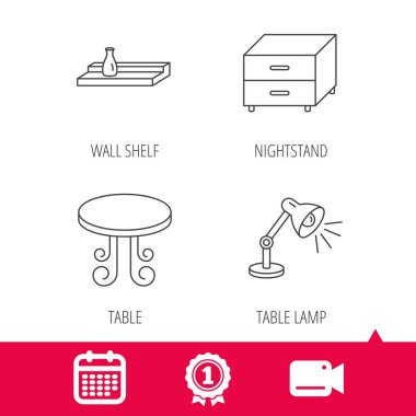 Vintage tablo, lamba ve komidin simgeleri.